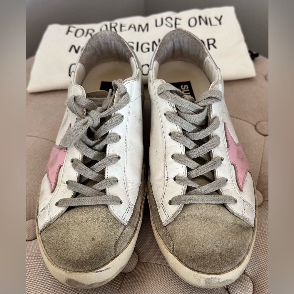 Authentic Golden Goose Superstar Leather & Suede Sneaker